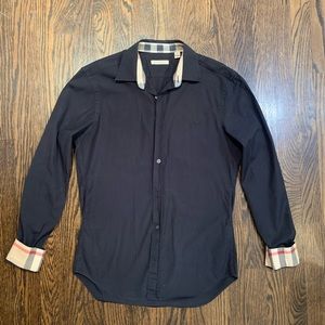 Men’s Burberry black long sleeve dress shirt - size small